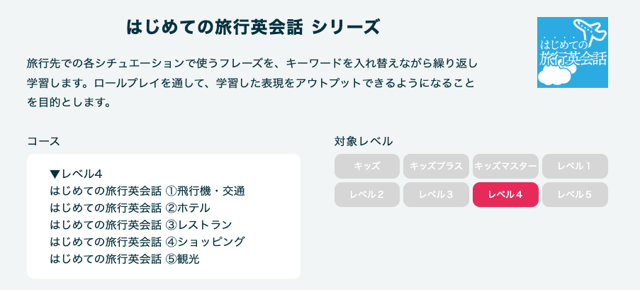 旅行英会話の教材