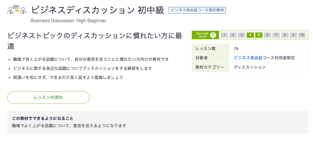 ディスカッションの教材