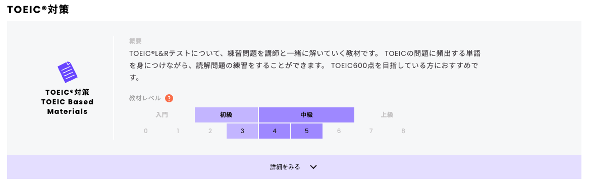 TOEIC対策の教材